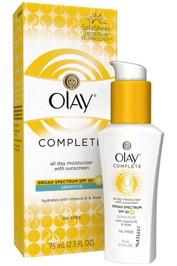 Olay Complete Daily Defense All Day Moisturizer With Sunscreen SPF30 Sensitive Skin